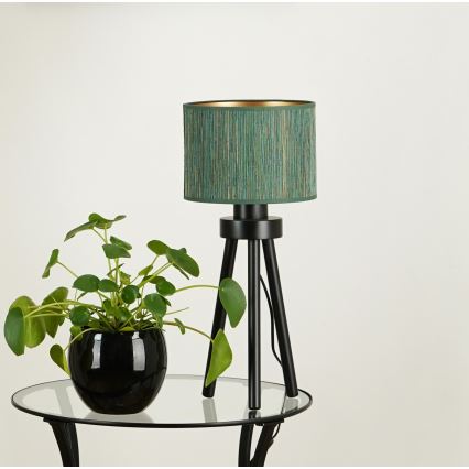 Brilagi - Επιτραπέζιο φωτιστικό BOSTON ROLLER 1xE27/15W/230V άχυρο πράσινο/χρυσό