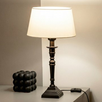 Brilagi - Επιτραπέζιο φωτιστικό CERIA 1xE27/60W/230V Ø 25 cm μαύρο/λευκό