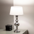 BRILAGI - Επιτραπέζιο φωτιστικό CERIA 1xE27/60W/230V Ø 25 εκ. γυαλιστερό χρώμιο/λευκό