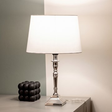BRILAGI - Επιτραπέζιο φωτιστικό CERIA 1xE27/60W/230V Ø 30 cm ασημί/λευκό