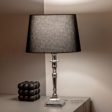 BRILAGI - Επιτραπέζιο φωτιστικό CERIA 1xE27/60W/230V Ø 30 cm ασημί/μαύρο
