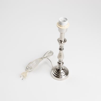 Brilagi - Επιτραπέζιο φωτιστικό CERIA 1xE27/60W/230V διάμ. 25 cm γυαλιστερό χρώμιο/λευκό