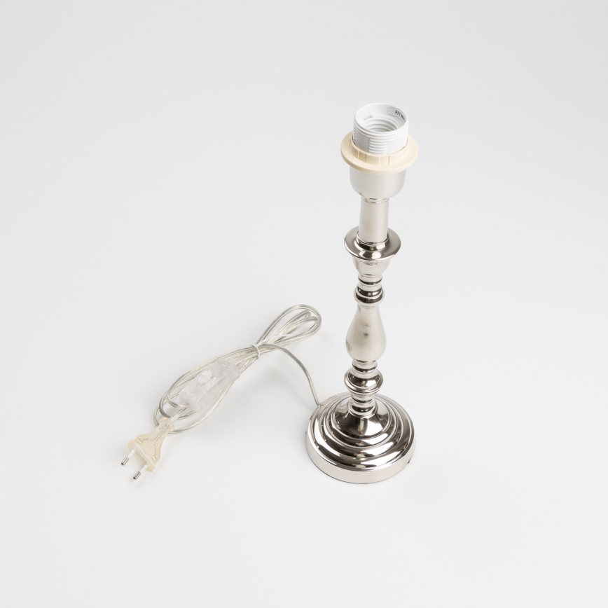 Brilagi - Επιτραπέζιο φωτιστικό CERIA 1xE27/60W/230V διάμ. 25 cm γυαλιστερό χρώμιο/λευκό