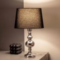 BRILAGI - Επιτραπέζιο φωτιστικό CERIA 1xE27/60W/230V διάμ. 30 cm γυαλιστερό χρώμιο/μαύρο
