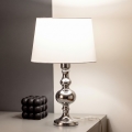 BRILAGI - Επιτραπέζιο φωτιστικό CERIA 1xE27/60W/230V διάμ. 30 εκ. γυαλιστερό χρώμιο/λευκό