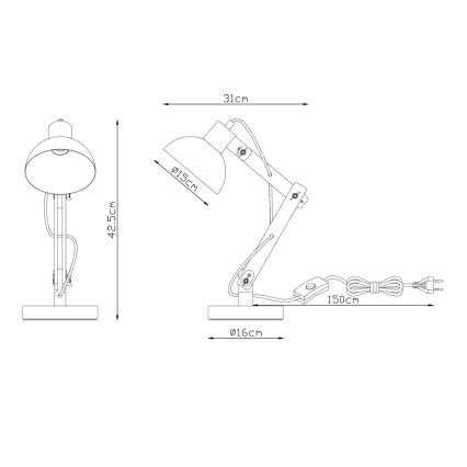 Brilagi - Επιτραπέζιο φωτιστικό FOCUS 1xE27/40W/230V μαύρο