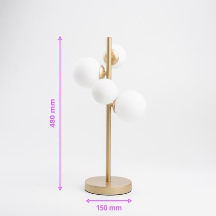 Brilagi - Επιτραπέζιο φωτιστικό LED MILLA 4xG9/3W/230V χρυσό/λευκό