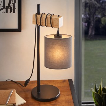 BRILAGI - Επιτραπέζιο φωτιστικό NUBILA 1xE27/40W/230V καφέ/μαύρο/ανθρακί