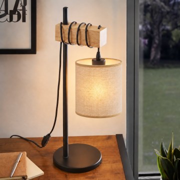 BRILAGI - Επιτραπέζιο φωτιστικό NUBILA 1xE27/40W/230V καφέ/μαύρο/ανοιχτό καφέ