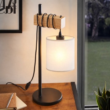 BRILAGI - Επιτραπέζιο φωτιστικό NUBILA 1xE27/40W/230V καφέ/μαύρο/λευκό