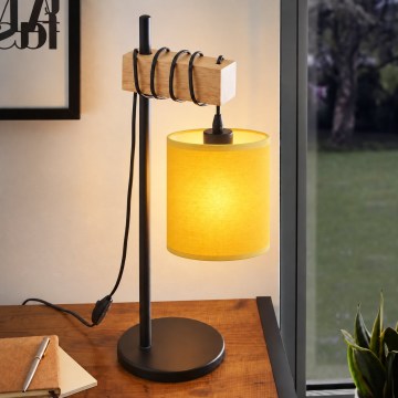 BRILAGI - Επιτραπέζιο φωτιστικό NUBILA 1xE27/40W/230V καφέ/μαύρο/κίτρινο