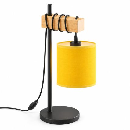 BRILAGI - Επιτραπέζιο φωτιστικό NUBILA 1xE27/40W/230V καφέ/μαύρο/κίτρινο
