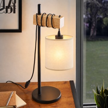 BRILAGI - Επιτραπέζιο φωτιστικό NUBILA 1xE27/40W/230V καφέ/μαύρο/κρεμ