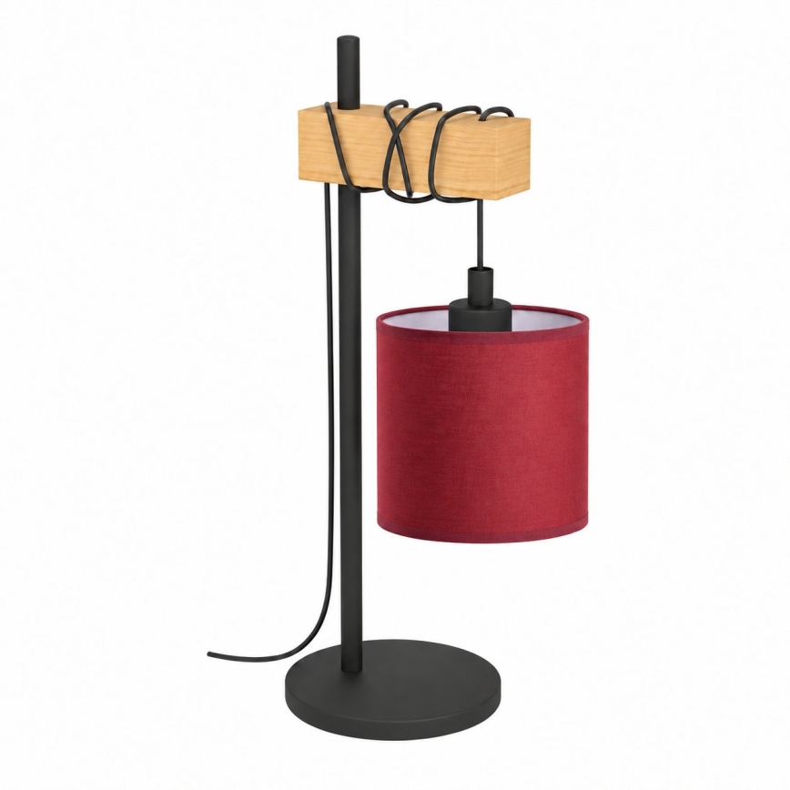 BRILAGI - Επιτραπέζιο φωτιστικό NUBILA 1xE27/40W/230V καφέ/μαύρο/πομπηϊανό κόκκινο
