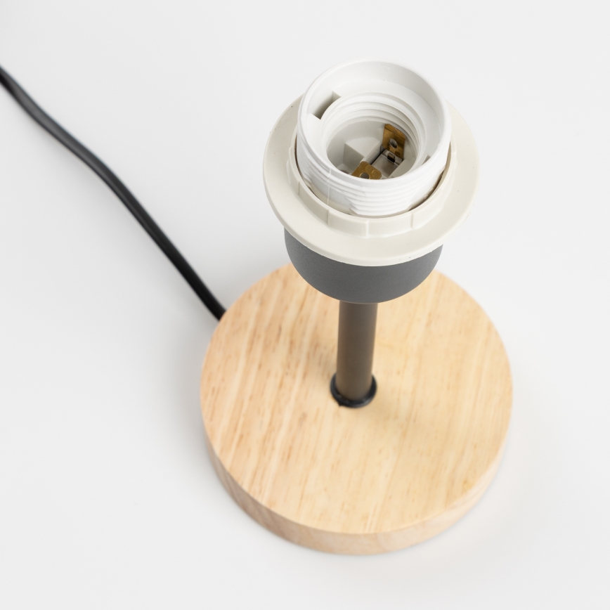 Brilagi - Επιτραπέζιο φωτιστικό NUBILA WOOD 1xE27/25W/230V βελανιδιά/μαύρο/ανοιχτό γκρι