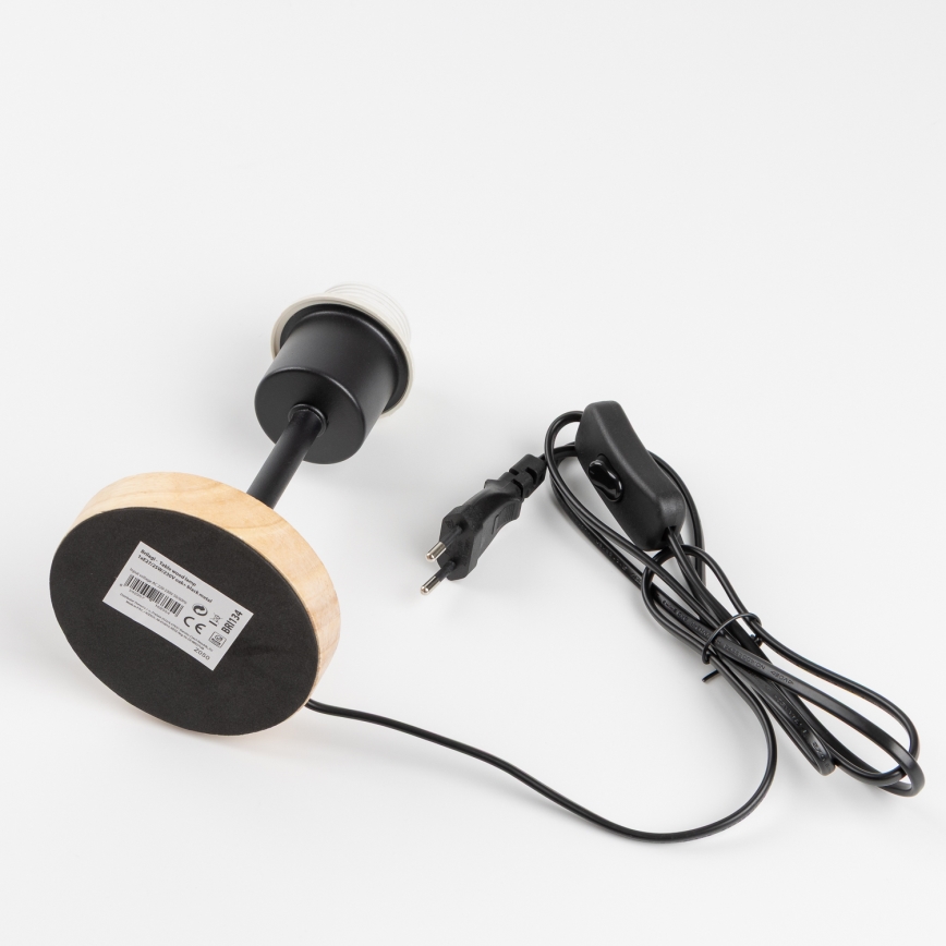 Brilagi - Επιτραπέζιο φωτιστικό NUBILA WOOD 1xE27/25W/230V δρυς/μαύρο/κίτρινο