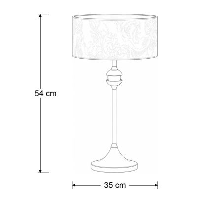 Brilagi - Επιτραπέζιο φωτιστικό SAPHIRE 1xE27/15W/230V εκρού/χρυσό/πατίνα