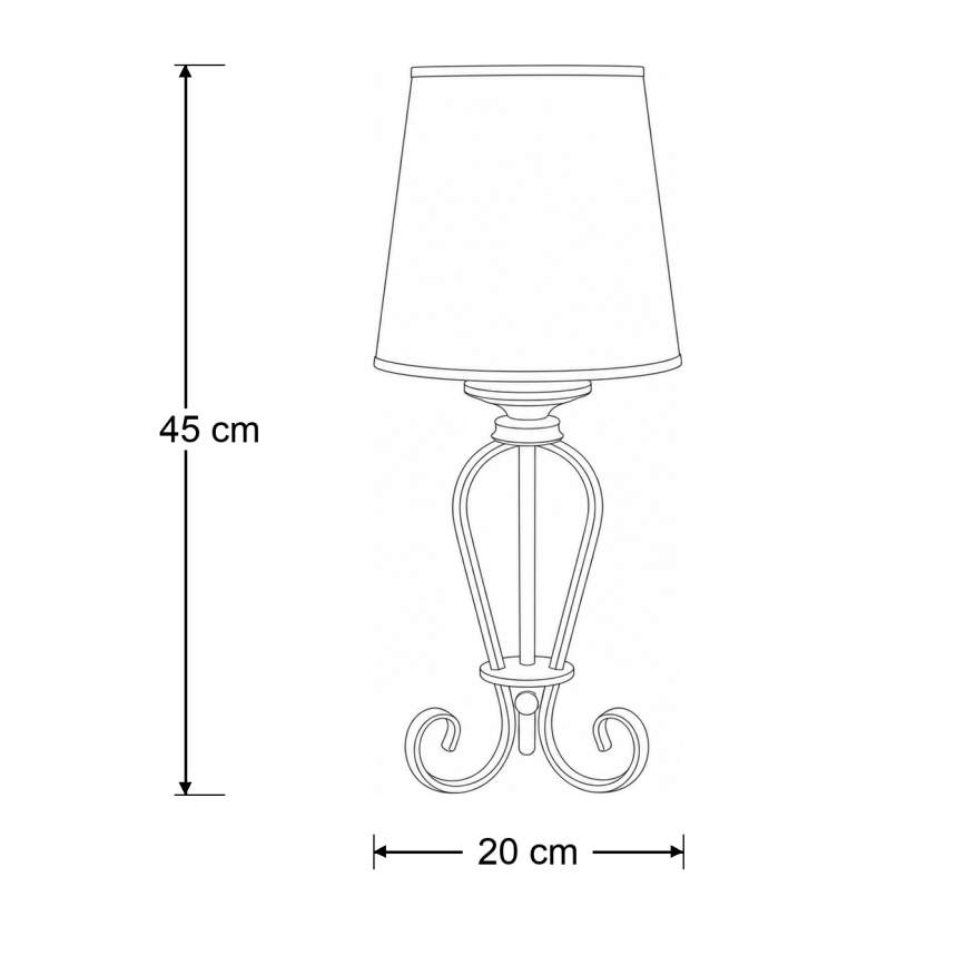 Brilagi - Επιτραπέζιο φωτιστικό SONIA 1xE27/15W/230V κρεμ με πατίνα