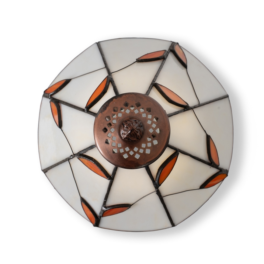 Brilagi - Επιτραπέζιο φωτιστικό Tiffany από βιτρώ FOLIA 1xE27/60W/230V