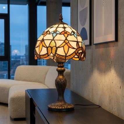 Brilagi - Επιτραπέζιο φωτιστικό Tiffany από βιτρό MIRABELLA 1xE27/60W/230V