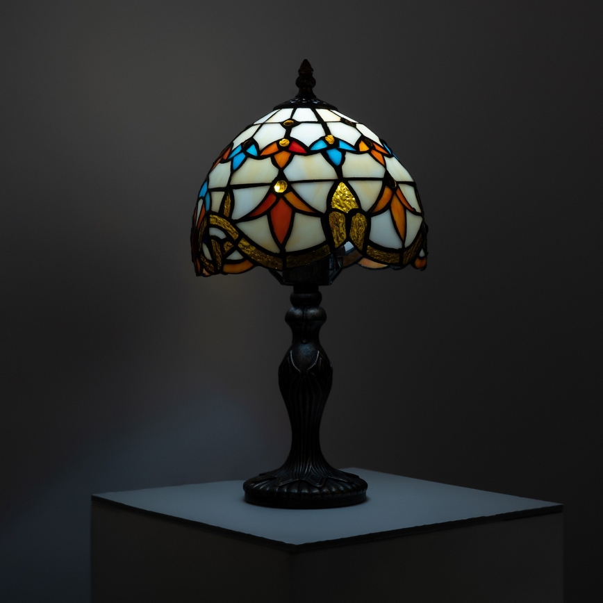 Brilagi - Επιτραπέζιο φωτιστικό Tiffany από βιτρό MIRABELLA 1xE27/60W/230V