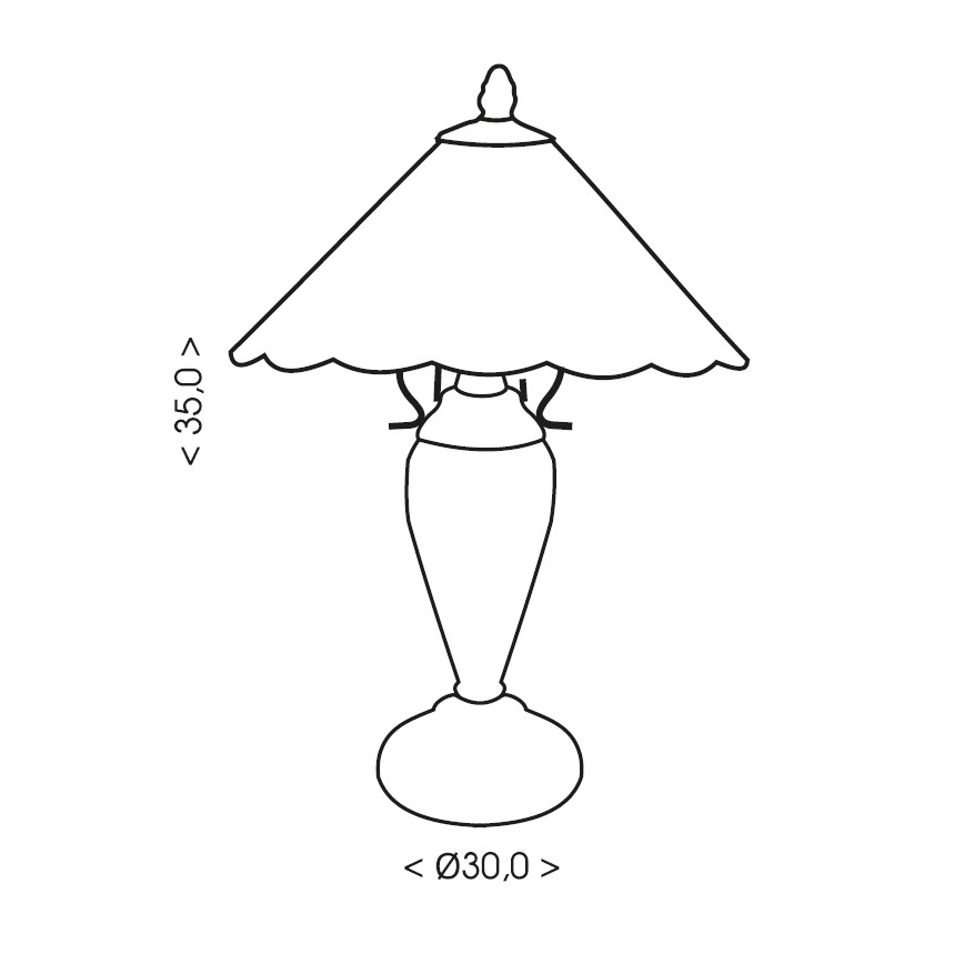 Brilagi - Επιτραπέζιο φωτιστικό Tiffany FOLIA με βιτρώ 1xE27/60W/230V + 1xE14/40W