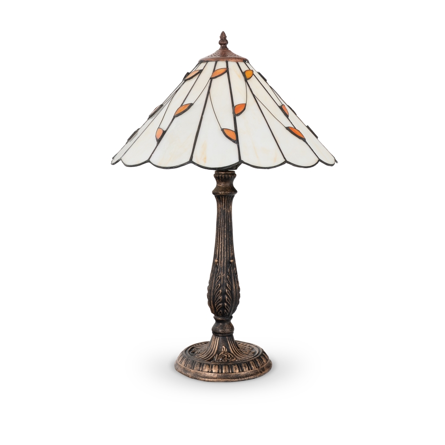 Brilagi - Επιτραπέζιο φωτιστικό Tiffany FOLIA με βιτρώ, 2xE27/60W/230V