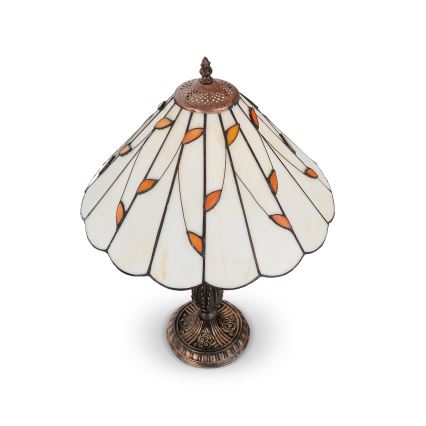 Brilagi - Επιτραπέζιο φωτιστικό Tiffany FOLIA με βιτρώ, 2xE27/60W/230V