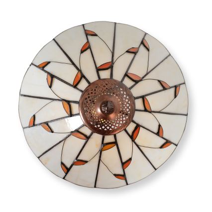 Brilagi - Επιτραπέζιο φωτιστικό Tiffany FOLIA με βιτρώ, 2xE27/60W/230V