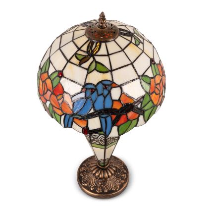 Brilagi - Επιτραπέζιο φωτιστικό Tiffany JUNGLE με βιτρώ 1xE27/60W/230V + 1xE14/40W