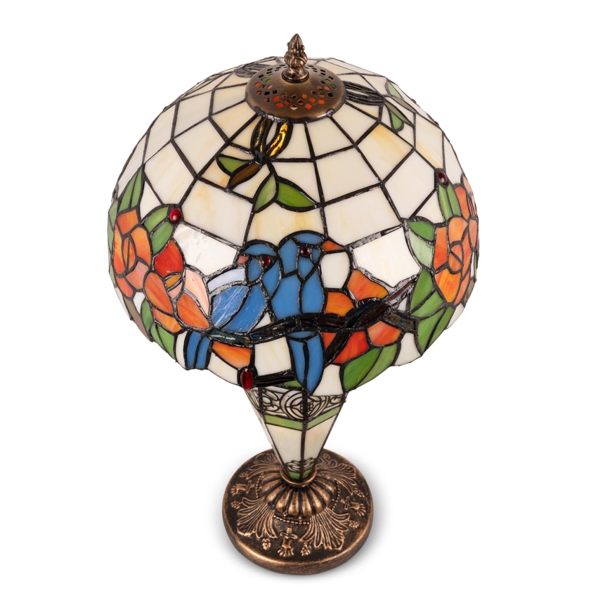 Brilagi - Επιτραπέζιο φωτιστικό Tiffany JUNGLE με βιτρώ 1xE27/60W/230V + 1xE14/40W