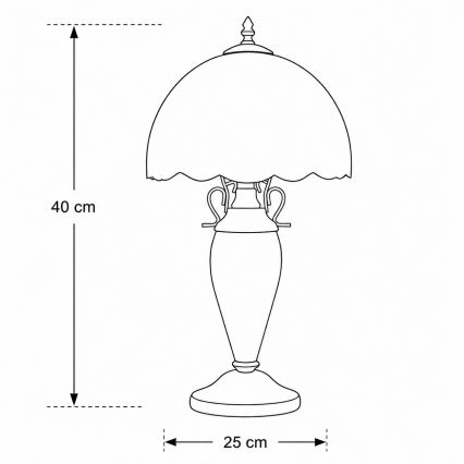 Brilagi - Επιτραπέζιο φωτιστικό Tiffany JUNGLE με βιτρώ 1xE27/60W/230V + 1xE14/40W