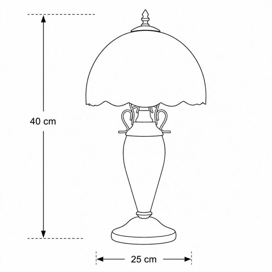Brilagi - Επιτραπέζιο φωτιστικό Tiffany JUNGLE με βιτρώ 1xE27/60W/230V + 1xE14/40W