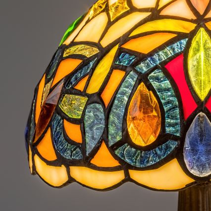 Brilagi - Επιτραπέζιο φωτιστικό Tiffany LUISA με βιτρώ 1xE14/40W/230V