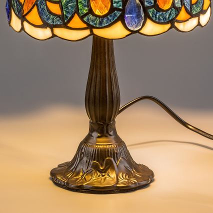 Brilagi - Επιτραπέζιο φωτιστικό Tiffany LUISA με βιτρώ 1xE14/40W/230V