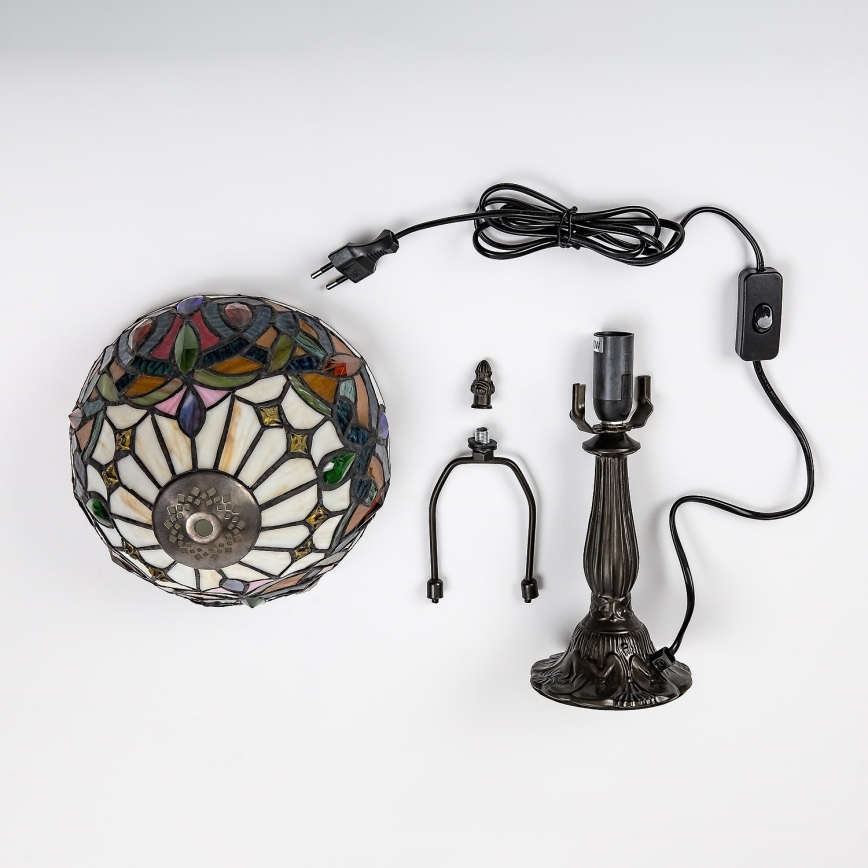 Brilagi - Επιτραπέζιο φωτιστικό Tiffany LUISA με βιτρώ 1xE14/40W/230V