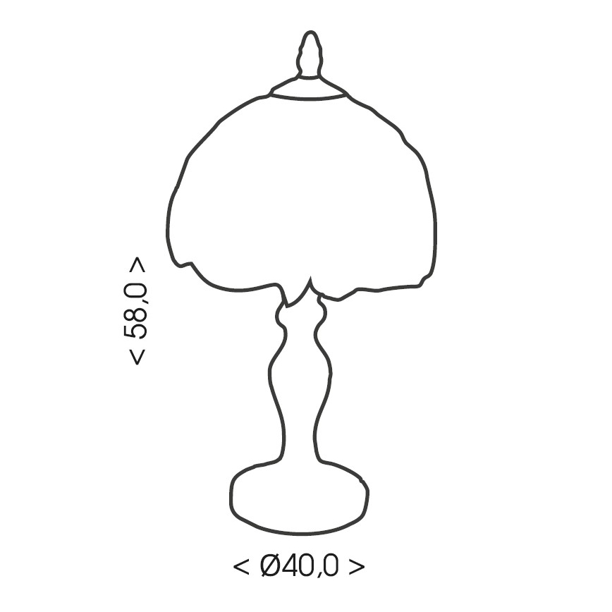 Brilagi - Επιτραπέζιο φωτιστικό Tiffany SIENNA με βιτρώ 2xE27/60W/230V