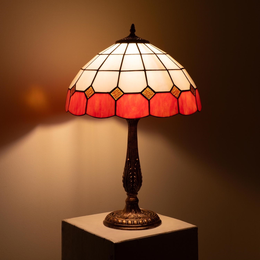 Brilagi - Επιτραπέζιο φωτιστικό Tiffany SIENNA με βιτρώ 2xE27/60W/230V