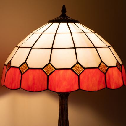 Brilagi - Επιτραπέζιο φωτιστικό Tiffany SIENNA με βιτρώ 2xE27/60W/230V