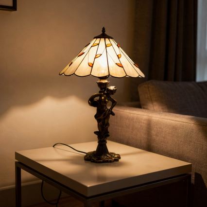Brilagi - Επιτραπέζιο φωτιστικό Tiffany βιτρώ FOLIA 1xE27/60W/230V