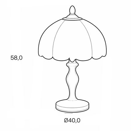 Brilagi - Επιτραπέζιο φωτιστικό Tiffany βιτρώ MIRABELLA 2xE27/60W/230V