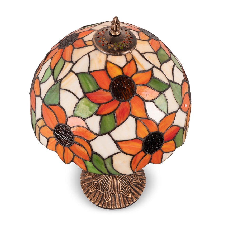 Brilagi - Επιτραπέζιο φωτιστικό Tiffany βιτρώ SUNFLOWER 1xE27/60W/230V