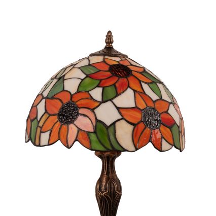 Brilagi - Επιτραπέζιο φωτιστικό Tiffany βιτρώ SUNFLOWER 1xE27/60W/230V
