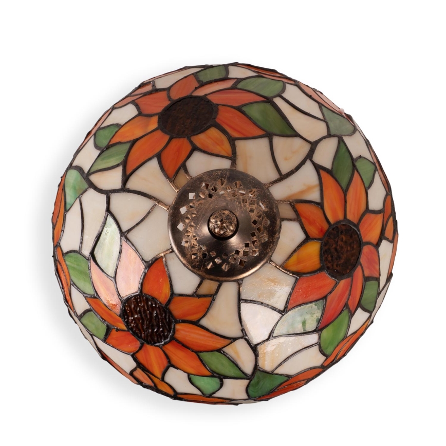 Brilagi - Επιτραπέζιο φωτιστικό Tiffany βιτρώ SUNFLOWER 1xE27/60W/230V