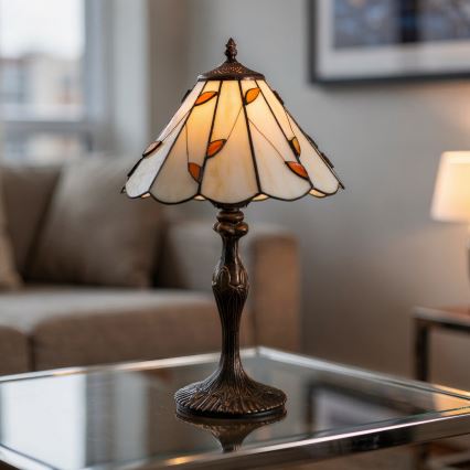 Brilagi - Επιτραπέζιο φωτιστικό Tiffany βιτρό FOLIA 1xE27/60W/230V