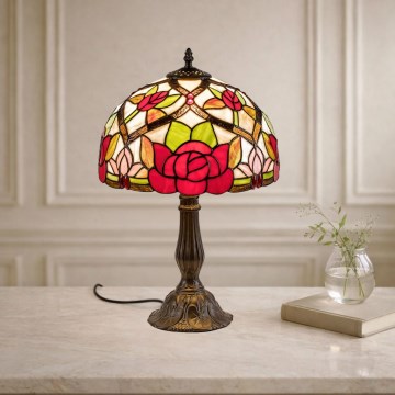 Brilagi - Επιτραπέζιο φωτιστικό Tiffany με βιτρώ GARLAN 1xE27/40W/230V