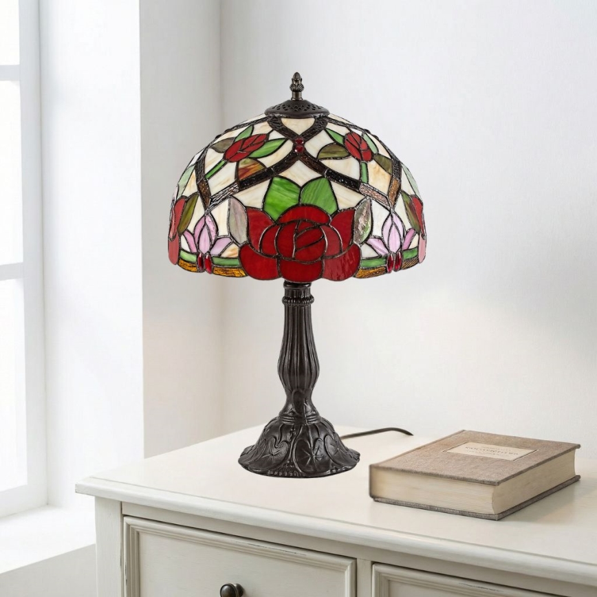Brilagi - Επιτραπέζιο φωτιστικό Tiffany με βιτρώ GARLAN 1xE27/40W/230V