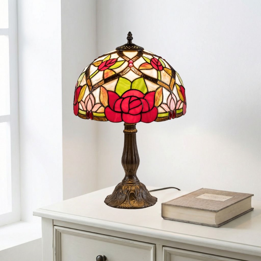 Brilagi - Επιτραπέζιο φωτιστικό Tiffany με βιτρώ GARLAN 1xE27/40W/230V