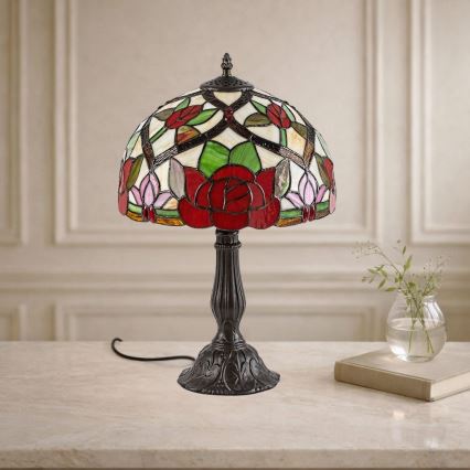 Brilagi - Επιτραπέζιο φωτιστικό Tiffany με βιτρώ GARLAN 1xE27/40W/230V