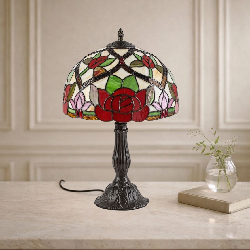 Brilagi - Επιτραπέζιο φωτιστικό Tiffany με βιτρώ GARLAN 1xE27/40W/230V